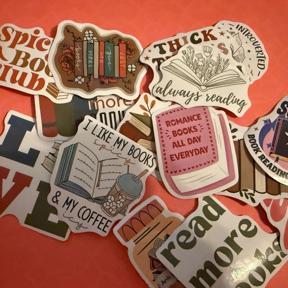 Assorted Book-Themed Stickers Set - Picture 2 of 3